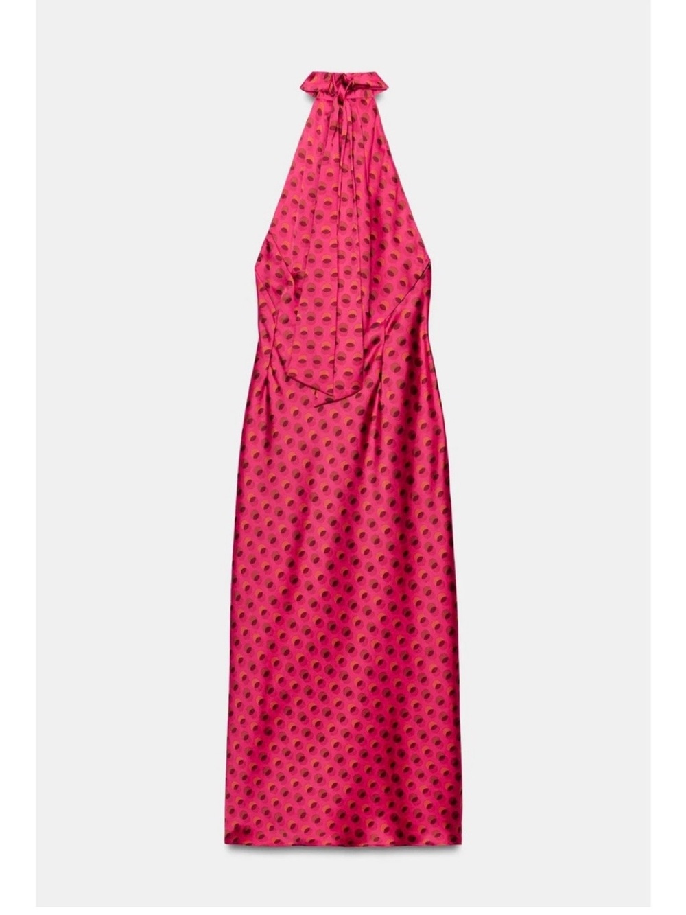 NEW Zara Satin halter neck dress with and open back XL - Picture 4 of 5